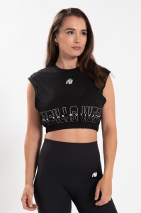 Albion Duże rozmiary Crop Top - Czarny
