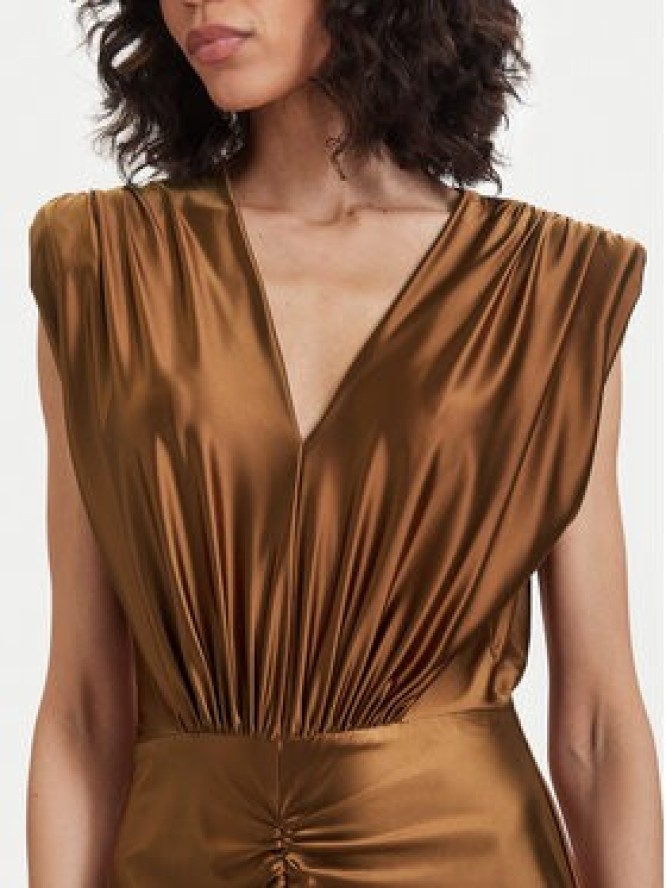 ACCESS FASHION Sukienka wieczorowa 63-3333-124 Brązowy Regular Fit