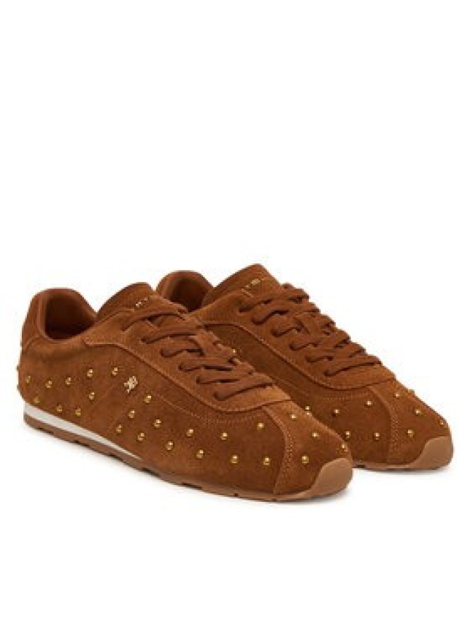 Tommy Hilfiger Sneakersy Th Bella Low Profile Studs FW0FW09882 Brązowy