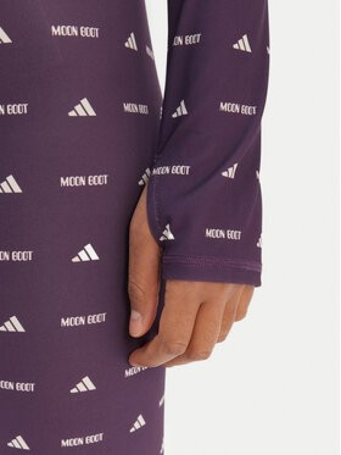 adidas Bluzka Moon Boot JM1104 Fioletowy Slim Fit