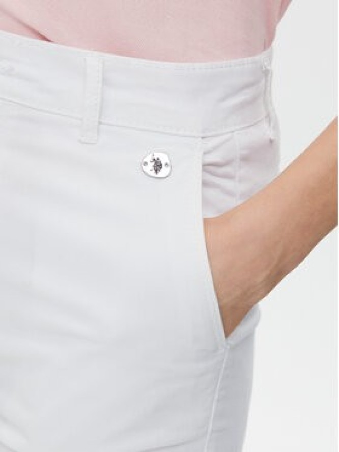 U.S. Polo Assn. Szorty materiałowe WUP1121 Biały Regular Fit