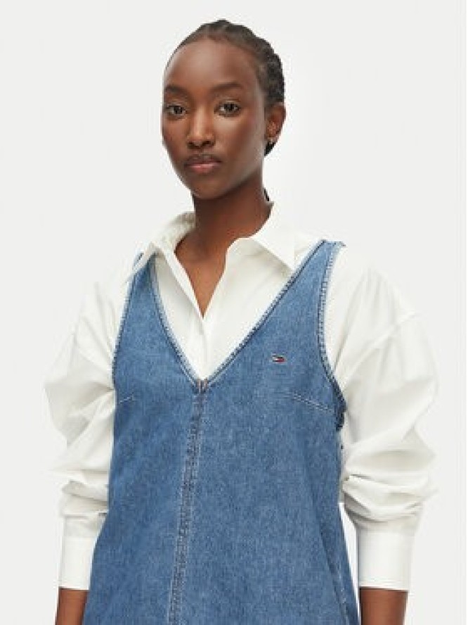 Tommy Jeans Sukienka jeansowa DW0DW22876 Niebieski Relaxed Fit