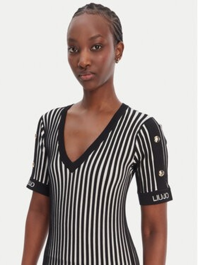 Liu Jo Sport Sukienka dzianinowa TA6062 MS55N Czarny Regular Fit