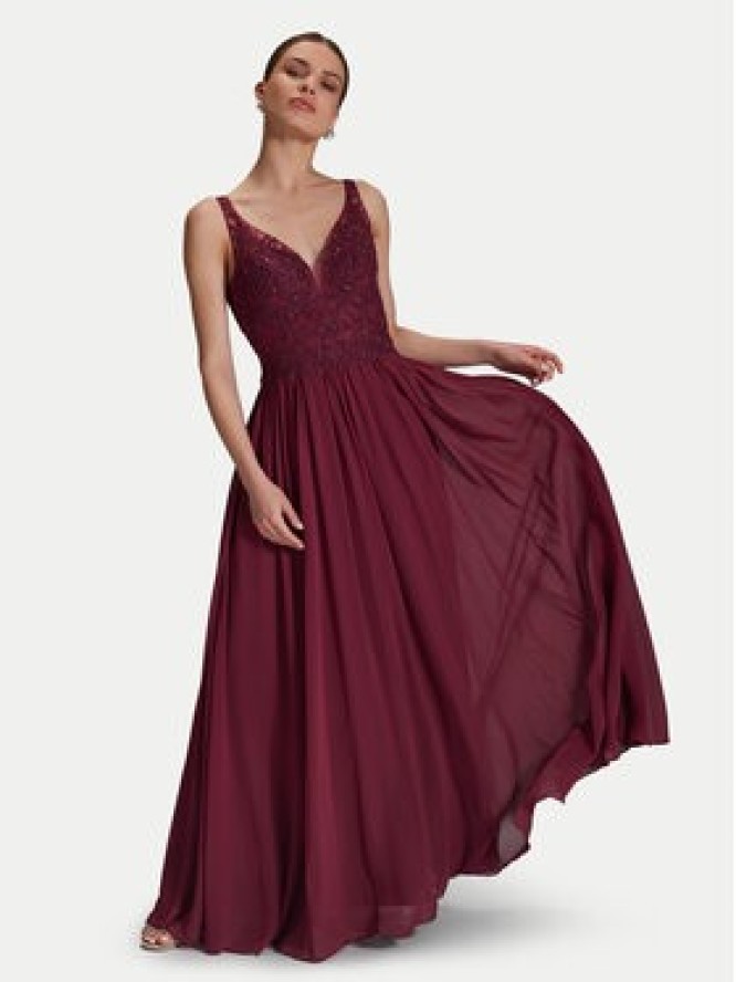 Hey Kyla Sukienka wieczorowa 5AI070HK Bordowy Regular Fit