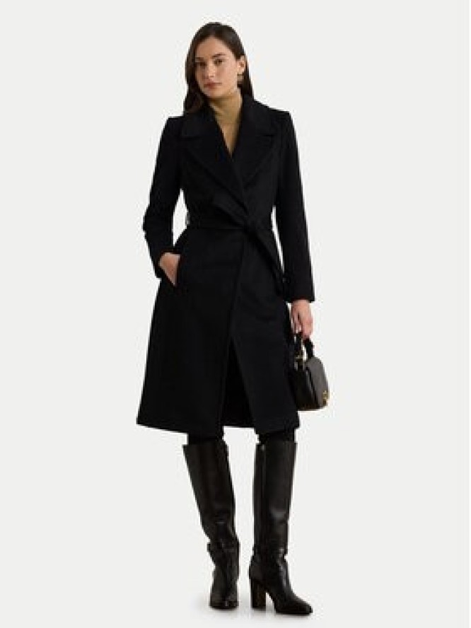 LAUREN RALPH LAUREN Płaszcz wełniany 297962169001 Czarny Regular Fit