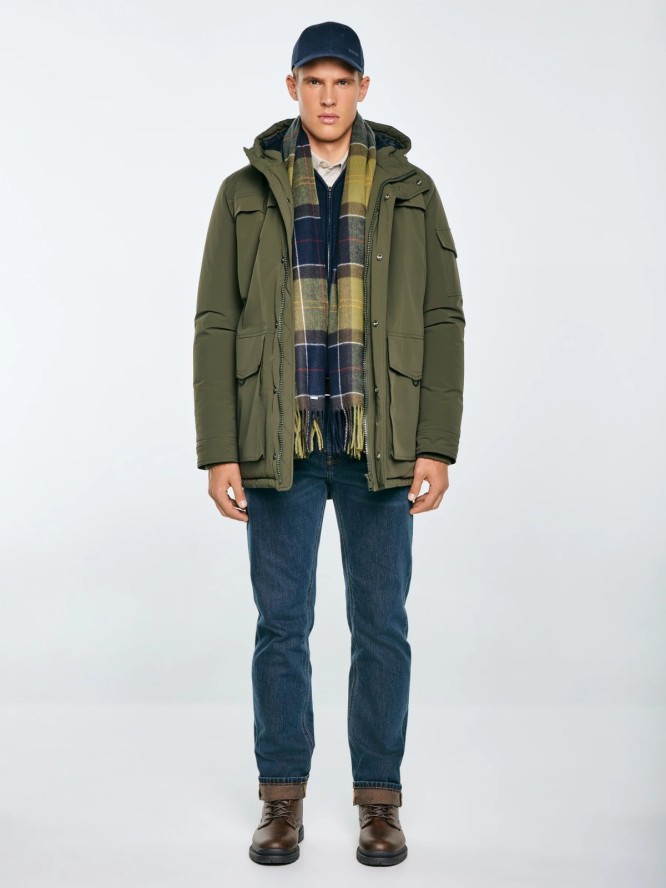 Szal damski w kratę zielony Saikas 304