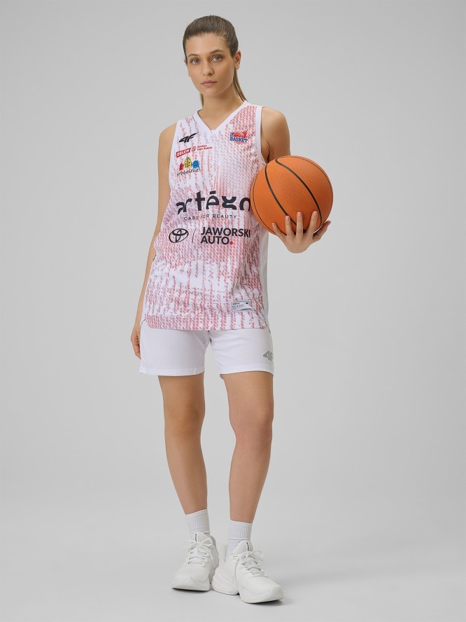 4F Koszulka meczowa replika domowa z sezonu 2025/26 damska 4F x KS Basket 25 Bydgoszcz - biała XL