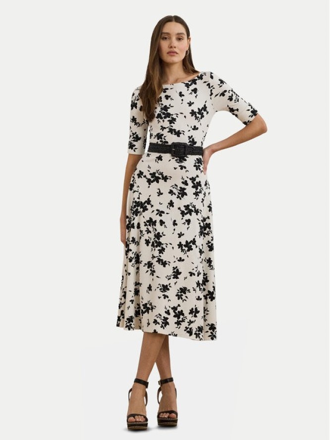 LAUREN RALPH LAUREN Sukienka codzienna 250964093001 Biały Regular Fit