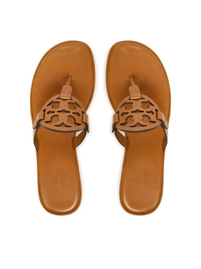 Tory Burch Japonki Miller Wedge 175318 Brązowy