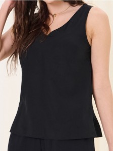 Wiskozowy top - czarny