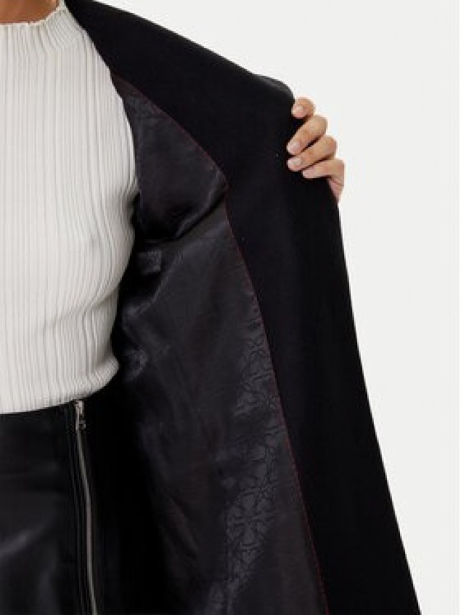 HUGO Płaszcz wełniany Mojeni 50547691 Czarny Regular Fit