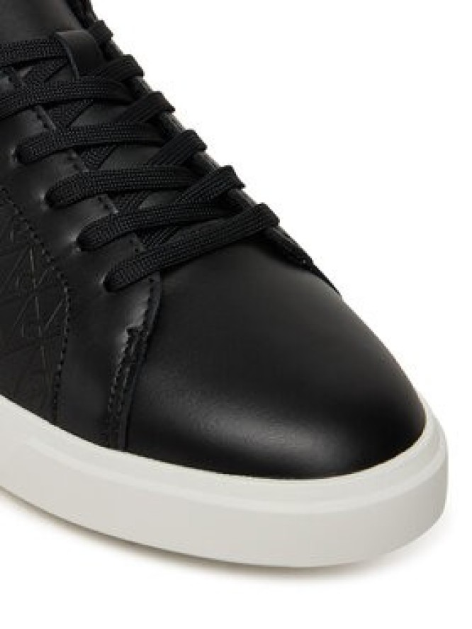 Calvin Klein Sneakersy Low Pro Cups Lace Up Lth Aop HW0HW02817 Czarny