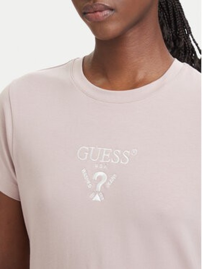 Guess T-Shirt V4YI21 KCDH1 Różowy Regular Fit