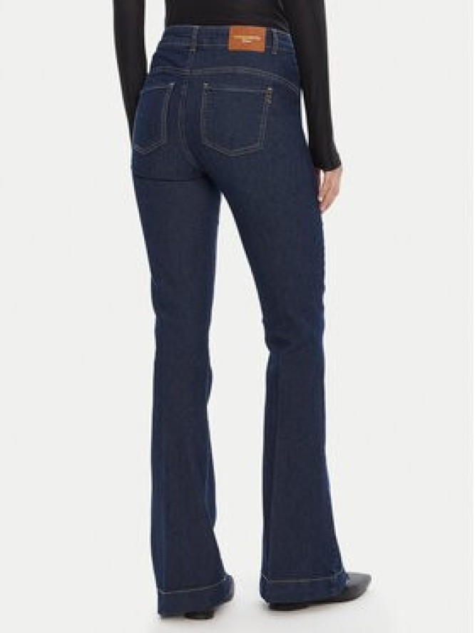 Rinascimento Jeansy CFC0125300003 Granatowy Flare Fit