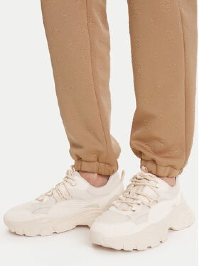 Guess Spodnie dresowe V5YB06 KBSL2 Beżowy Regular Fit