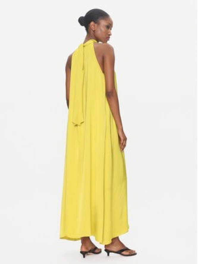 ViCOLO Sukienka koktajlowa TD0768 Żółty Regular Fit