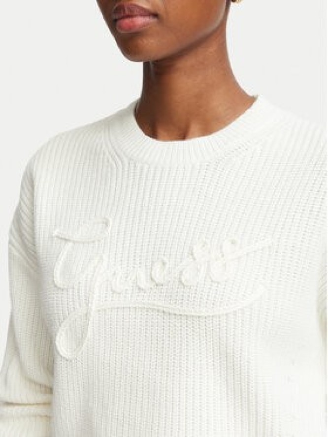 Guess Sweter W6BR27 Z1409 Kremowy Regular Fit