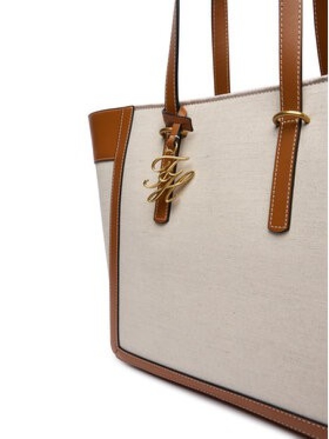 Tommy Hilfiger Torebka Th Script Tote Canvas AW0AW18829 Kremowy