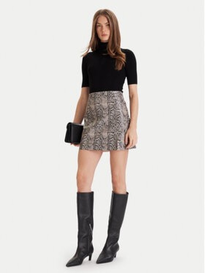 Vero Moda Spódnica z imitacji skóry Nelly 10336982 Beżowy Slim Fit