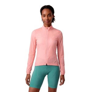 Damska ultralekka wiatroszczelna kurtka rowerowa Siroko J4-W Windbreak Coral
