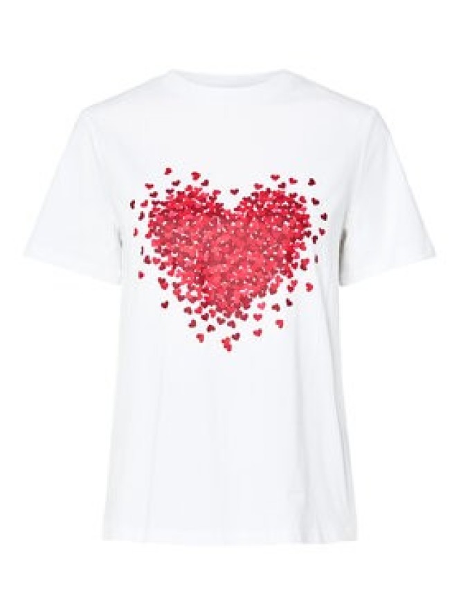 Pieces T-Shirt Maria 17155082 Biały Relaxed Fit