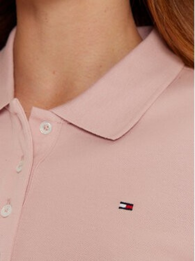 Tommy Hilfiger Sukienka codzienna 1985 WW0WW43228 Różowy Slim Fit