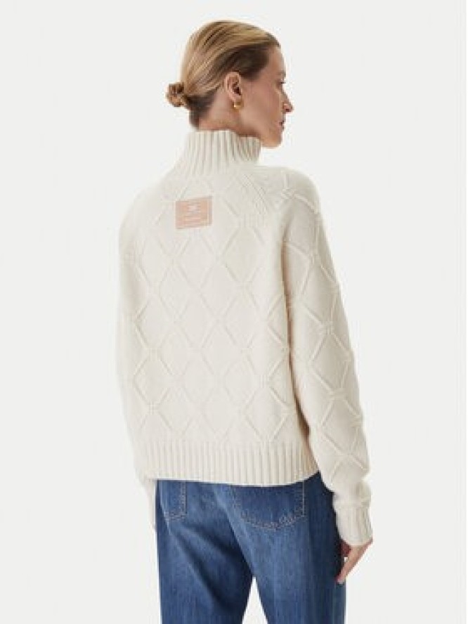 Elisabetta Franchi Sweter MK-55T-57E2 Biały Regular Fit