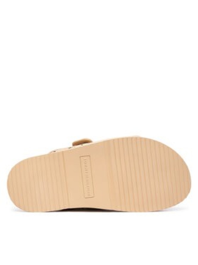 Tommy Hilfiger Klapki Double Strap Raffia FW0FW09122 Beżowy