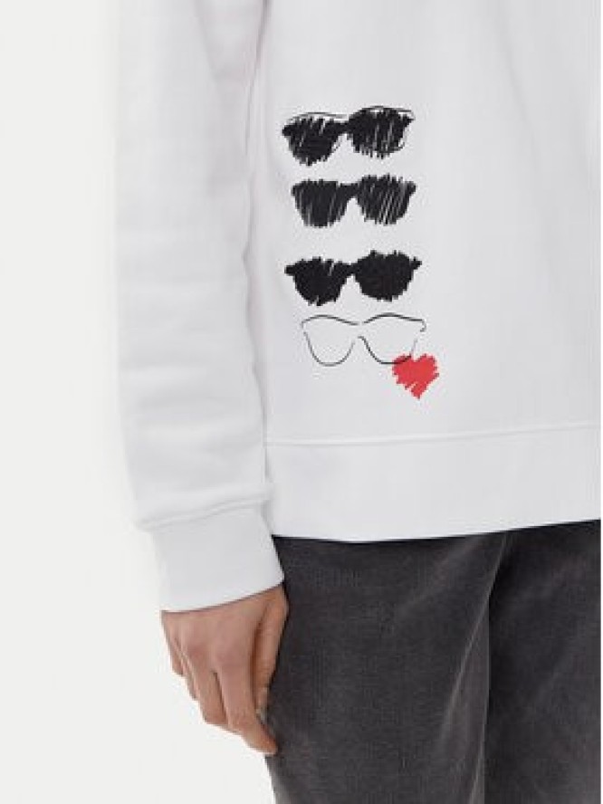 KARL LAGERFELD Bluza A1W20076 Biały Relaxed Fit