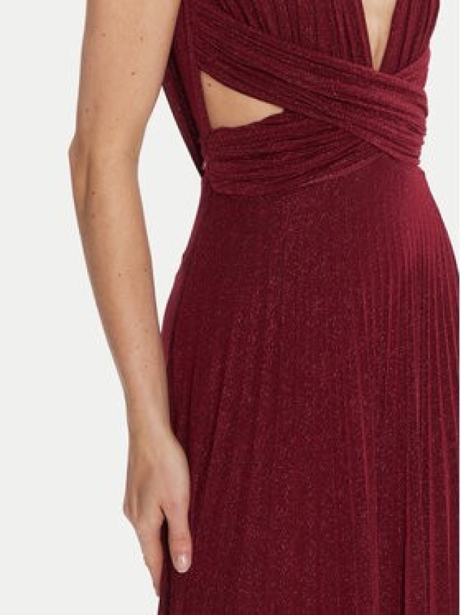 Elisabetta Franchi Sukienka wieczorowa AB-R15-56E2-V690 Bordowy Regular Fit