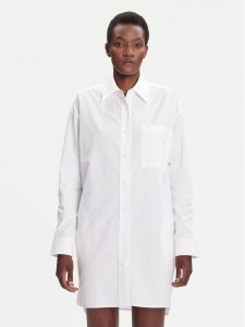 Calvin Klein Jeans Sukienka koszulowa LV047C022G Biały Oversize