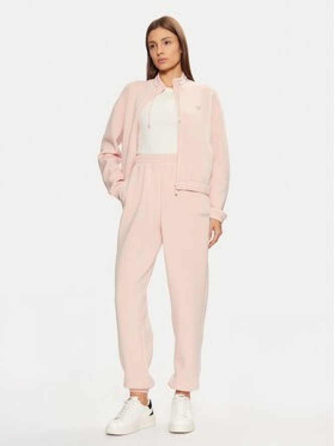Guess Spodnie dresowe V4BB13 K7UW2 Różowy Regular Fit