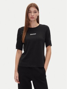 DKNY T-Shirt P4JHBRJQ Czarny Regular Fit