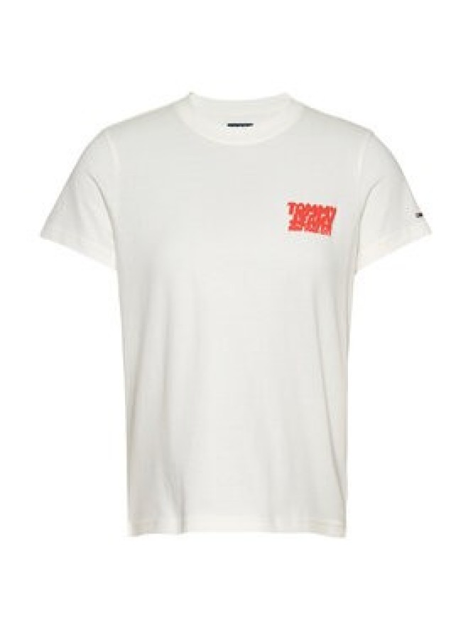 Tommy Jeans T-Shirt Bubble DW0DW21338 Biały Regular Fit