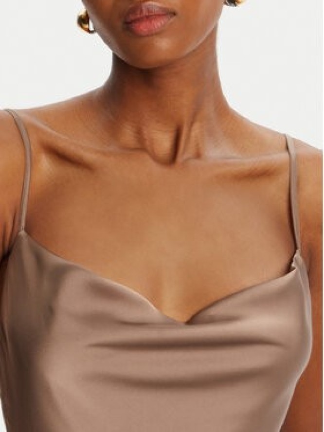 Bardot Sukienka wieczorowa Monroe Cowl Neck Maxi 59709DB3 Brązowy Regular Fit