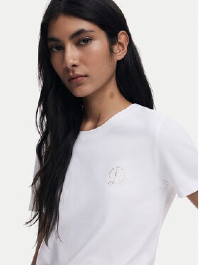 Desigual T-Shirt Amber 25WWTK07 Biały Regular Fit