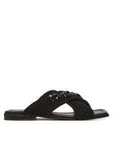 Inuikii Klapki Woven Crossed Stones 70104-369 Czarny