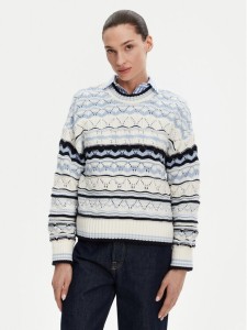 Barbour Sweter Eloise LKN1615MI11 Błękitny Relaxed Fit