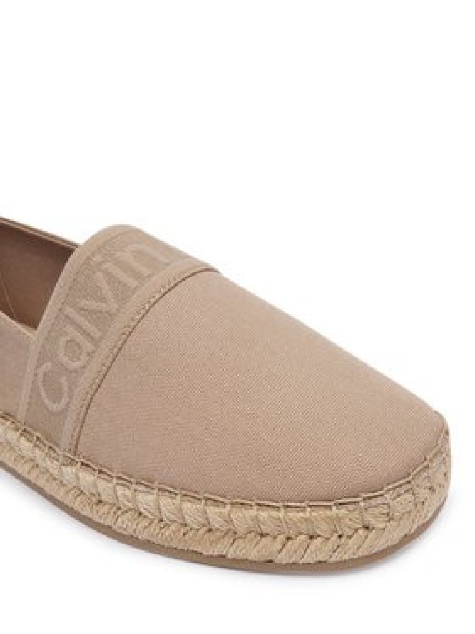 Calvin Klein Espadryle Logo Webbing HW0HW02934 Beżowy