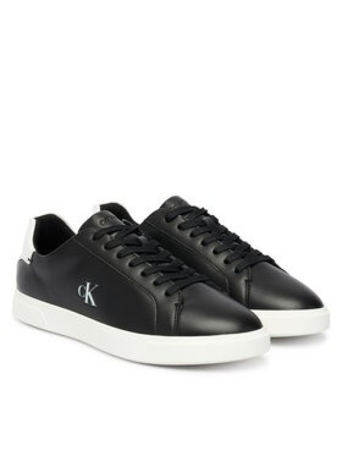 Calvin Klein Sneakersy Low Pro Cup Laceup Lth Moire HW0HW02845 Czarny