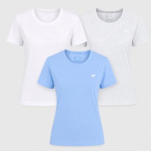 T-SHIRT DAMSKI 4F ZESTAW 3PAK KOSZULKA SPORTOWA KOMPLET XL F3308 SS26