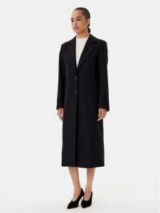 HUGO Płaszcz wełniany Mojeni 50547691 Czarny Regular Fit