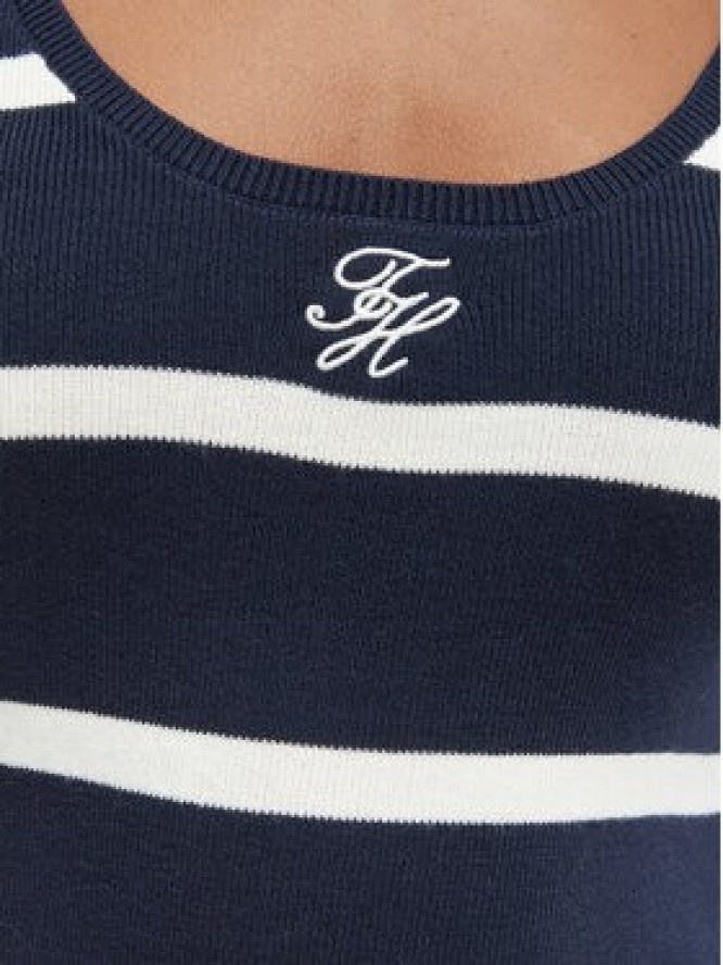 Tommy Hilfiger Top WW0WW48480 Granatowy Slim Fit