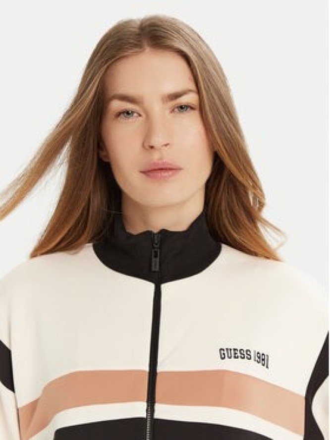 Guess Bluza V5RQ00 KCO72 Écru Regular Fit