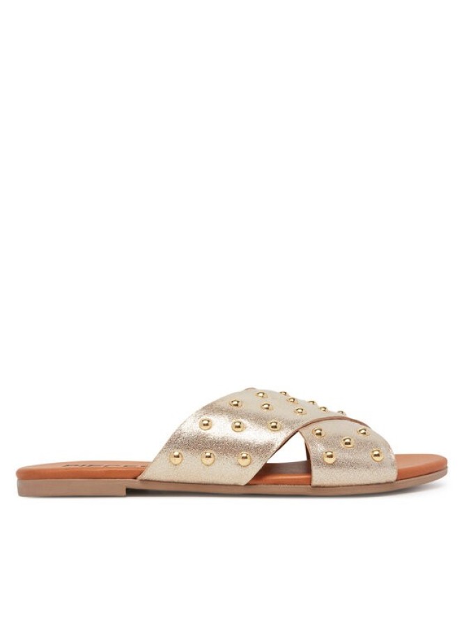 Pieces Klapki 17156837 Złoty
