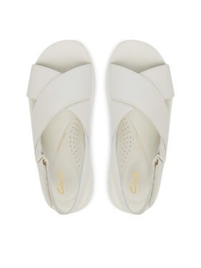 Clarks Sandały DashLite Wish 26186583 Biały