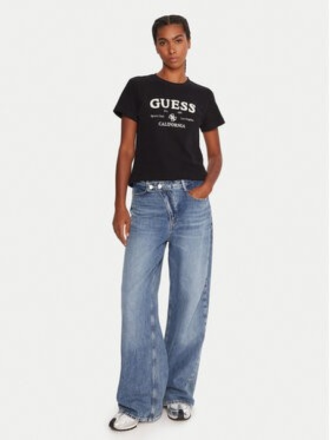 Guess T-Shirt V5BI02 KCBF1 Czarny Regular Fit