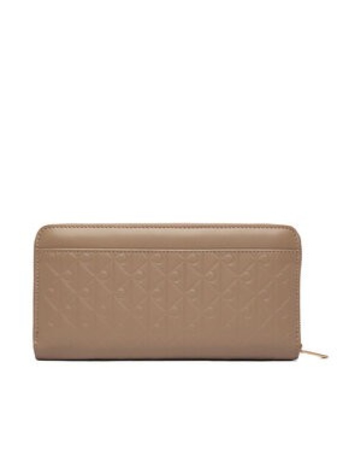 Calvin Klein Portfel Emblem Aop Embossed Long Wallet LV04F1097G Beżowy