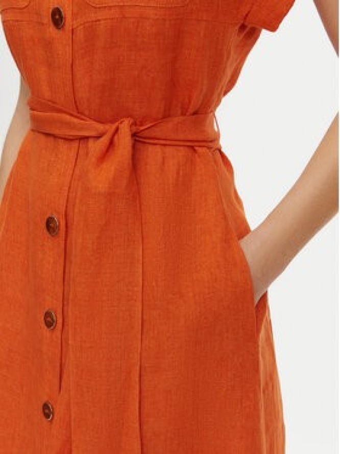 Luisa Spagnoli Sukienka koszulowa Parete 541978 Pomarańczowy Regular Fit