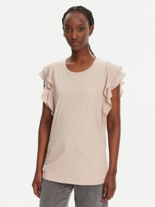 Liu Jo Sport T-Shirt TA5178 J5904 Beżowy Regular Fit